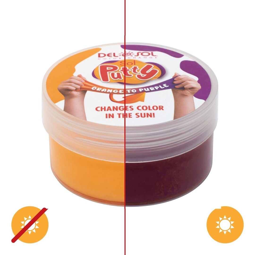 DelSol Color-Changing Sol Putty - Orange to Purple by DelSol for Unisex - 1 Pc Putty Image 1