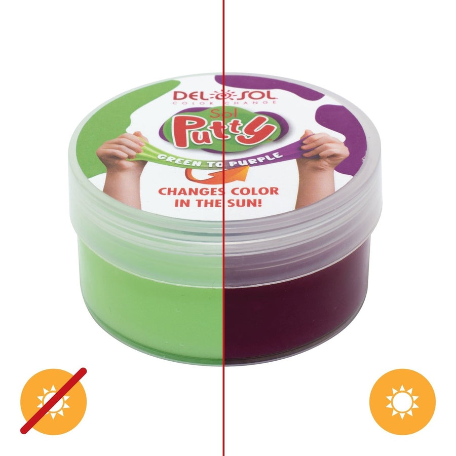 DelSol Color-Changing Sol Putty - Green to Purple by DelSol for Unisex - 1 Pc Putty Image 1