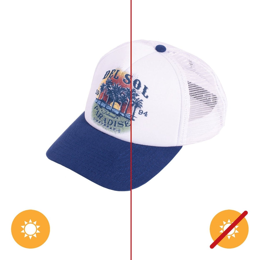 DelSol Color-Changing Trucker Hat - Island Paradise by DelSol for Unisex - 1 Pc Hat Image 1