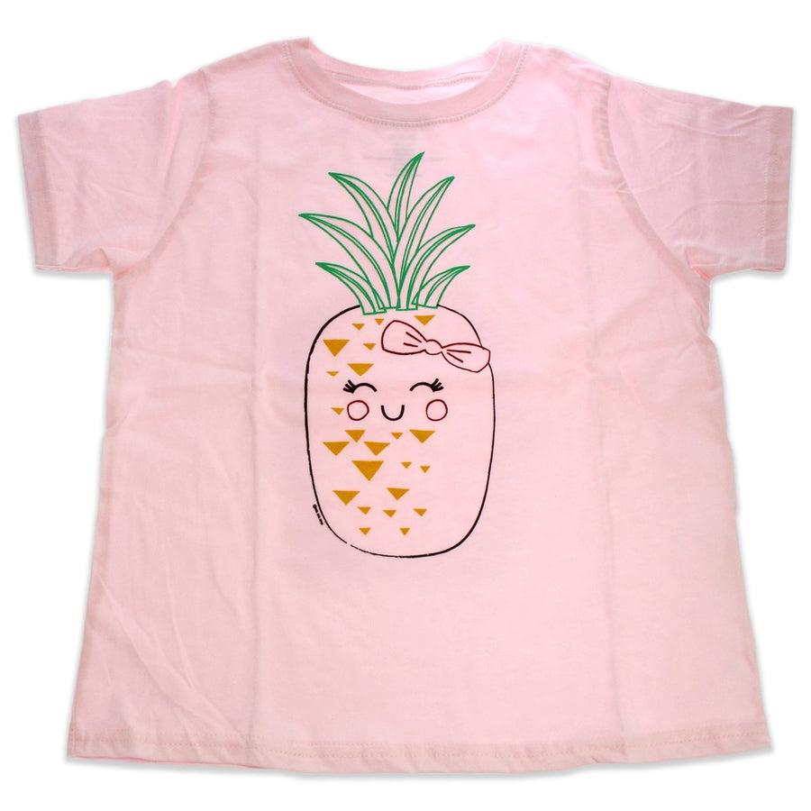 DelSol Girls Crew Tee - Blushing Pineapples - Balerina by DelSol for Kids - 1 Pc T-Shirt (5T-6T) Image 1