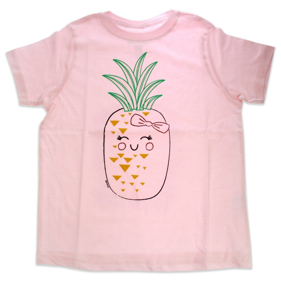 DelSol Girls Crew Tee - Blushing Pineapples - Balerina by DelSol for Kids - 1 Pc T-Shirt (4T) Image 1