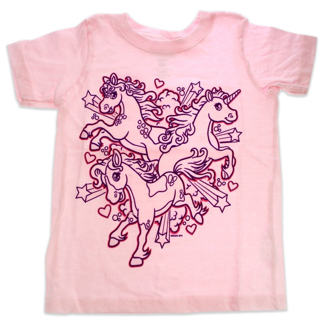 DelSol Girls Crew Tee - Iluv Horses - Balerina by DelSol for Kids - 1 Pc T-Shirt (2T) Image 1