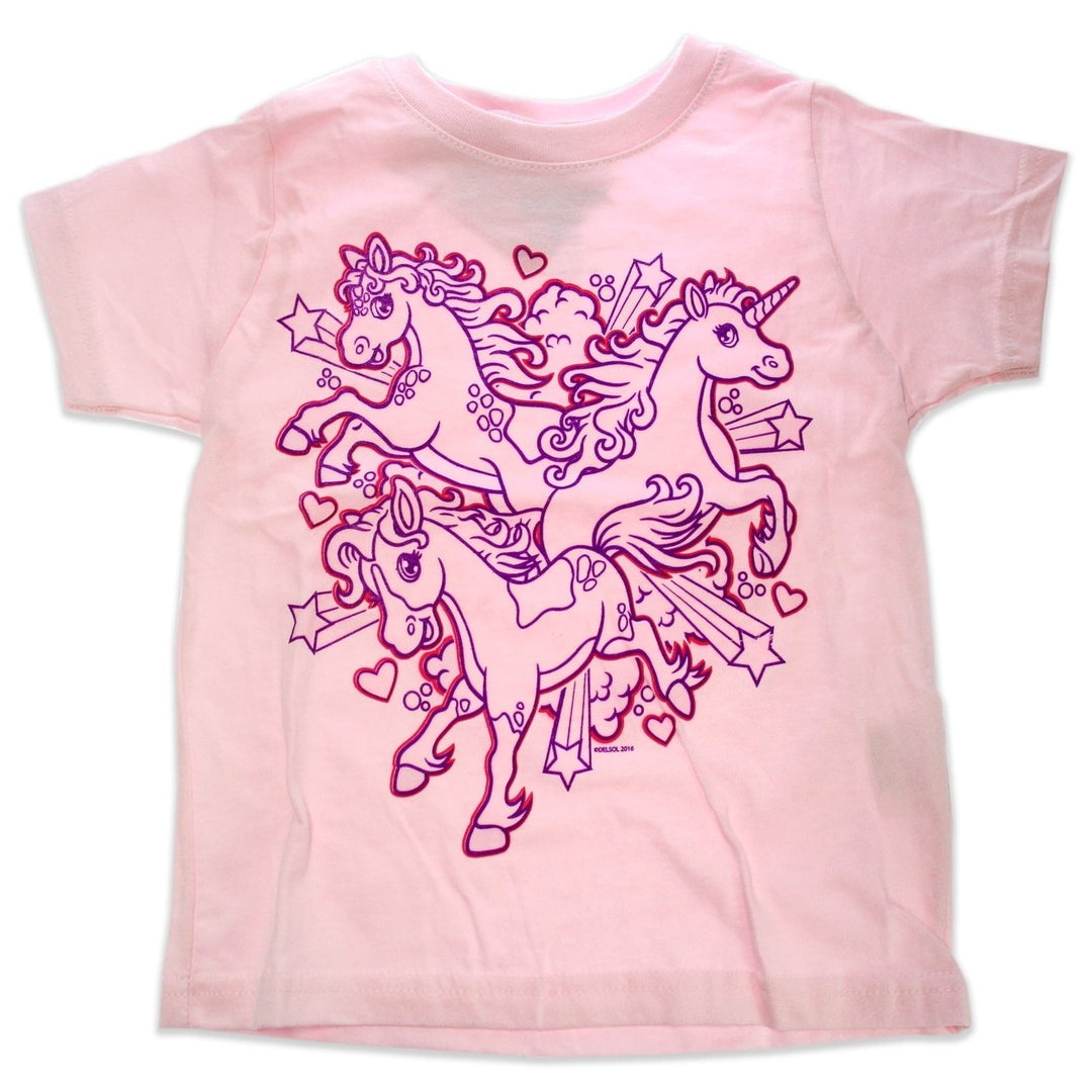 DelSol Girls Crew Tee - Iluv Horses - Balerina by DelSol for Kids - 1 Pc T-Shirt (3T) Image 1