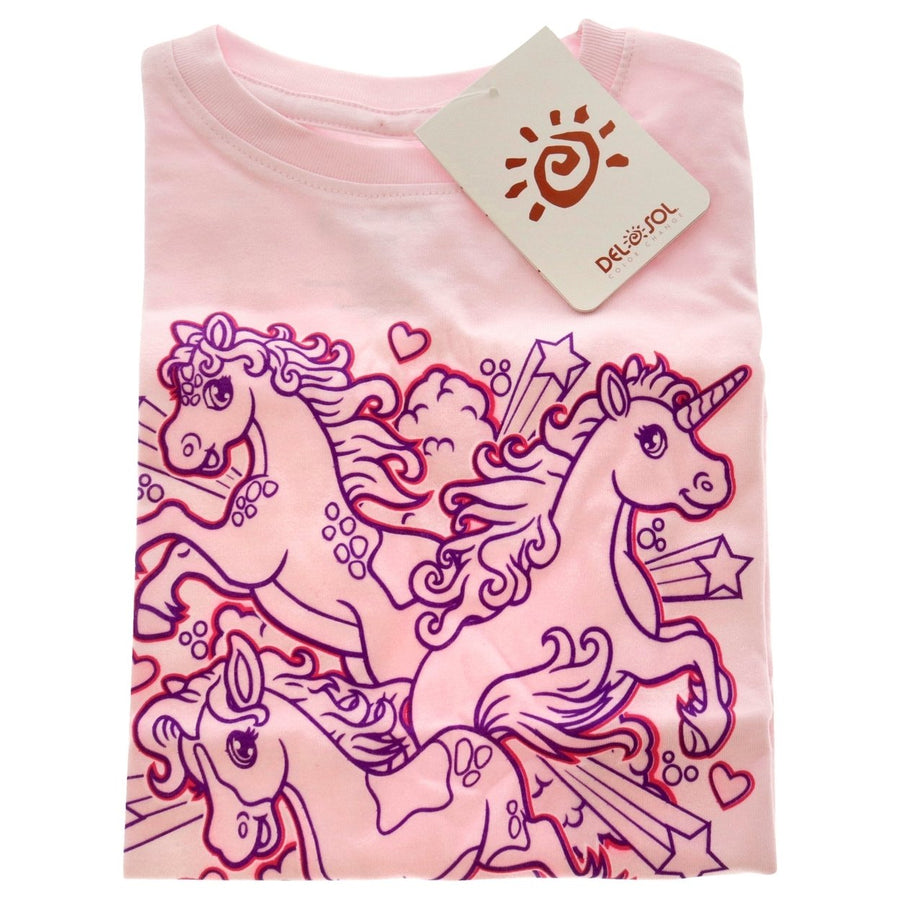 DelSol Girls Crew Tee - Iluv Horses - Balerina by DelSol for Kids - 1 Pc T-Shirt (4T) Image 1