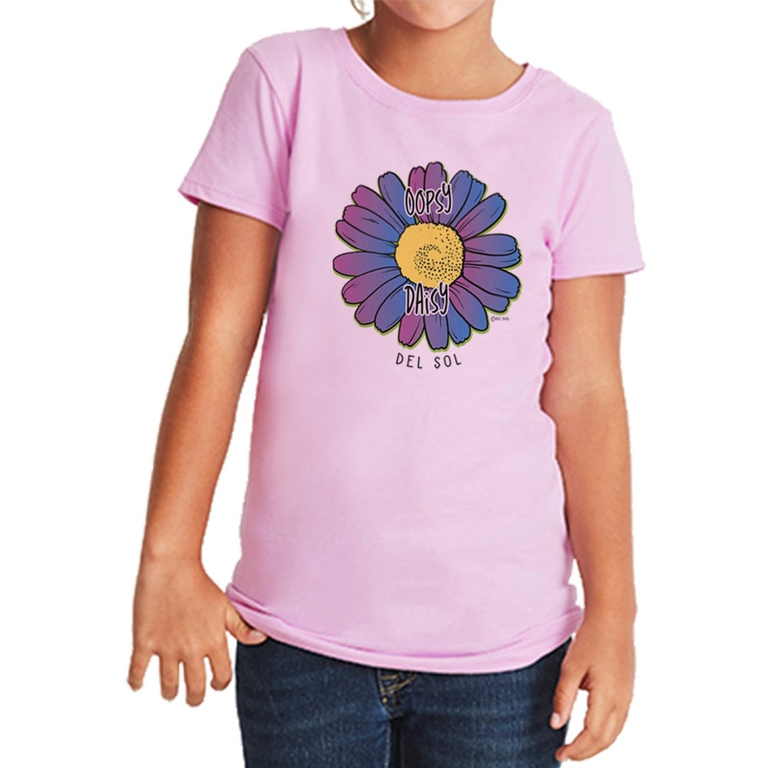 DelSol Girls Crew Tee - Oopsy Daisy - Lilac by DelSol for Women - 1 Pc T-Shirt (YS) Image 1