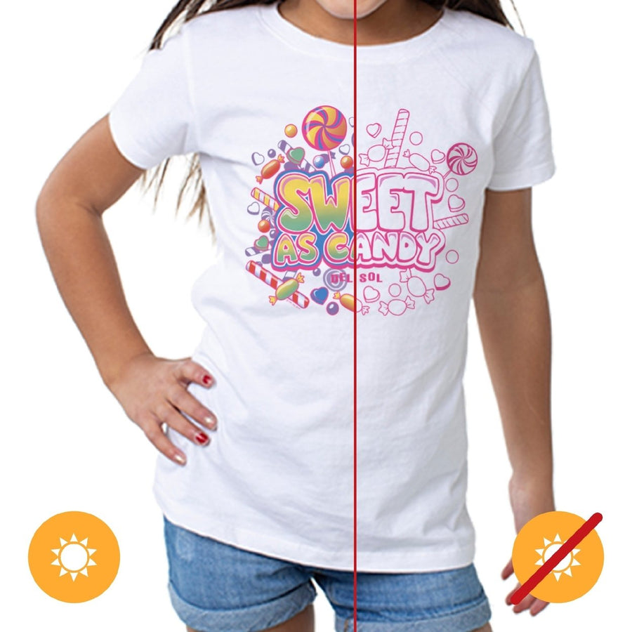 DelSol Girls Crew Tee - Sweet As Candy - White by DelSol for Women - 1 Pc T-Shirt (2T) Image 1