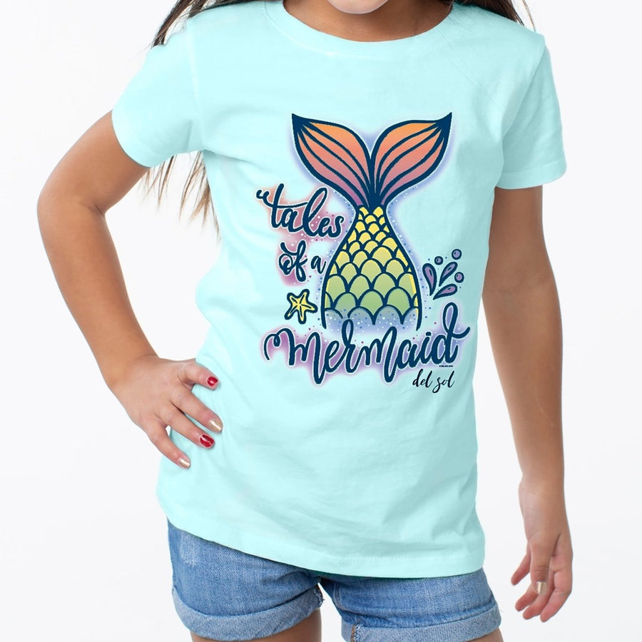 DelSol Girls Crew Tee - Tales of a Mermaid - Chill by DelSol for Women - 1 Pc T-Shirt (3T) Image 1