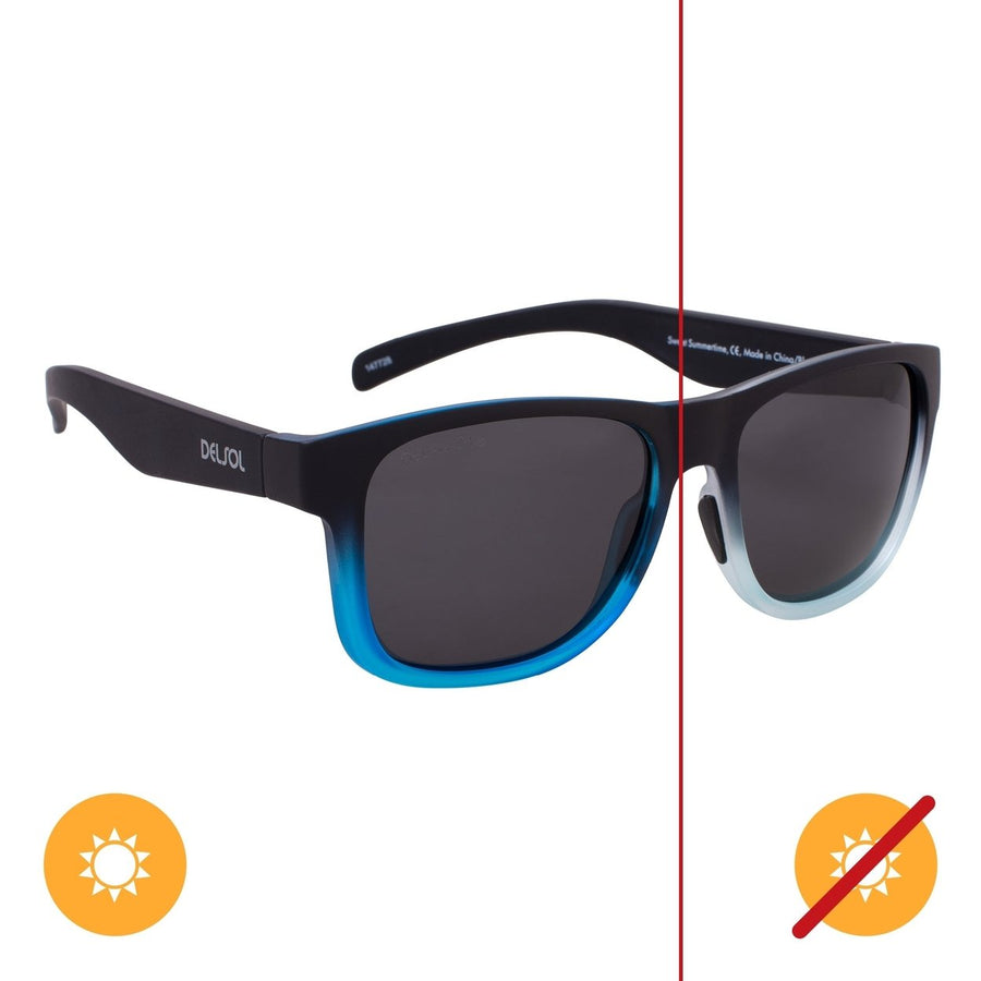 DelSol Solize Sweet Summertime - Black and Light Blue to Blue by DelSol for Unisex - 1 Pc Sunglasses Image 1