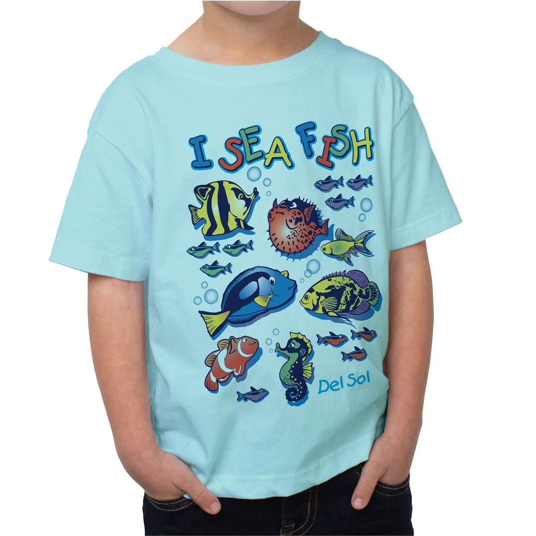 DelSol Kids Crew Tee - I Sea Fish - Chill by DelSol for Kids - 1 Pc T-Shirt (4T) Image 1