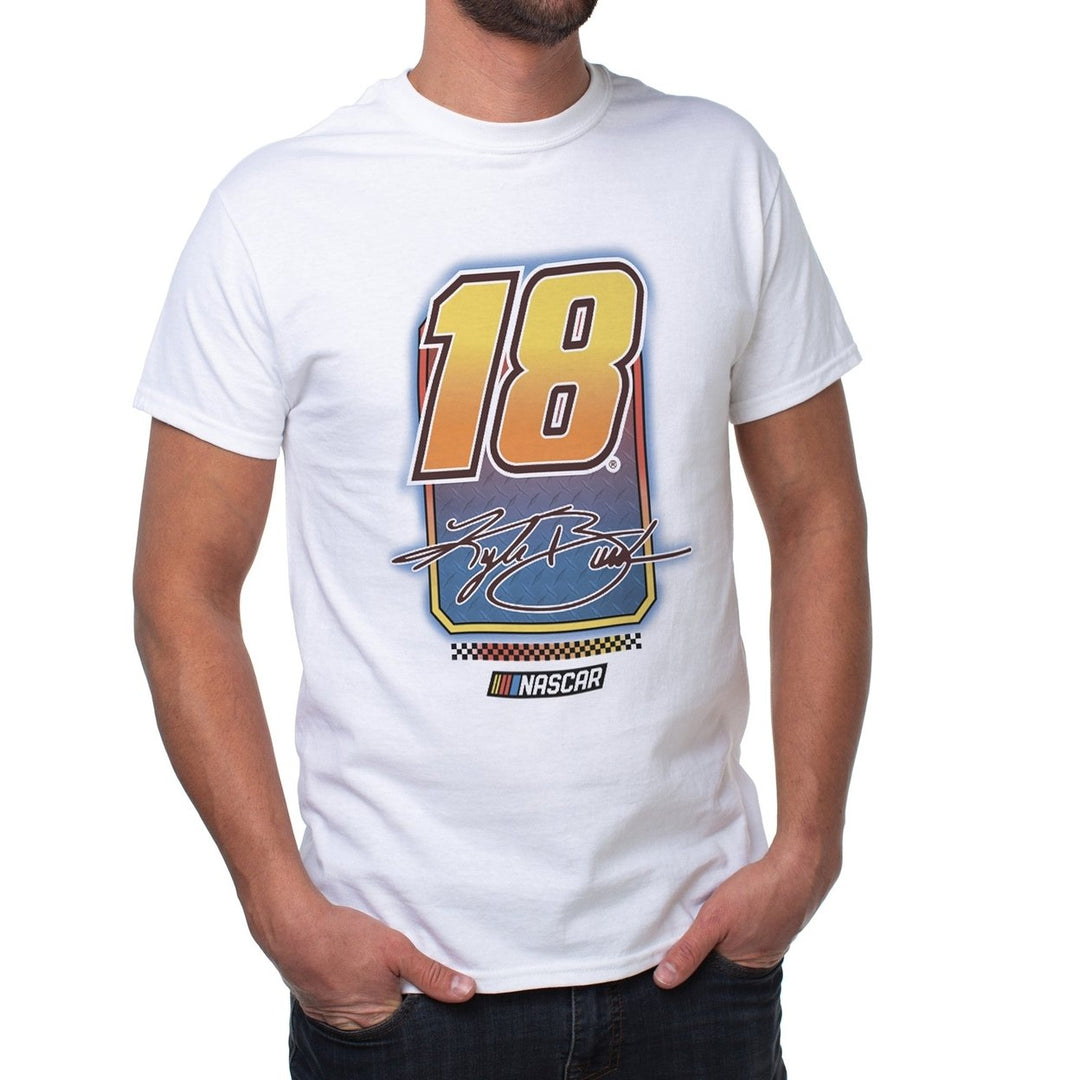 DelSol NASCAR Mens Classic Crew Tee - Kyle Busch - 10 White by DelSol for Men - 1 Pc T-Shirt (M) Image 1