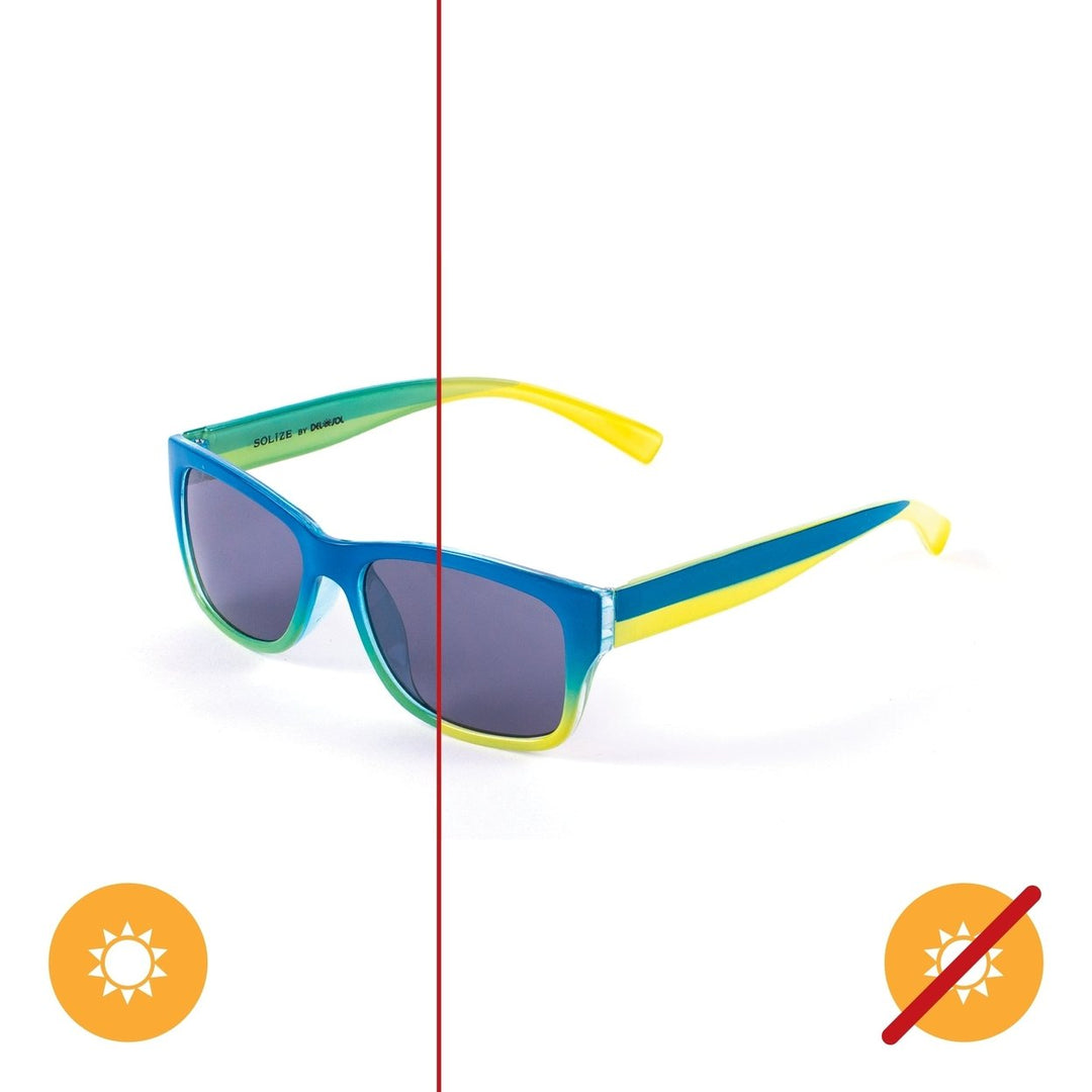 DelSol Kids Solize Hello Summer - Blue and Yellow to Green by DelSol for Kids - 1 Pc Sunglasses Image 1