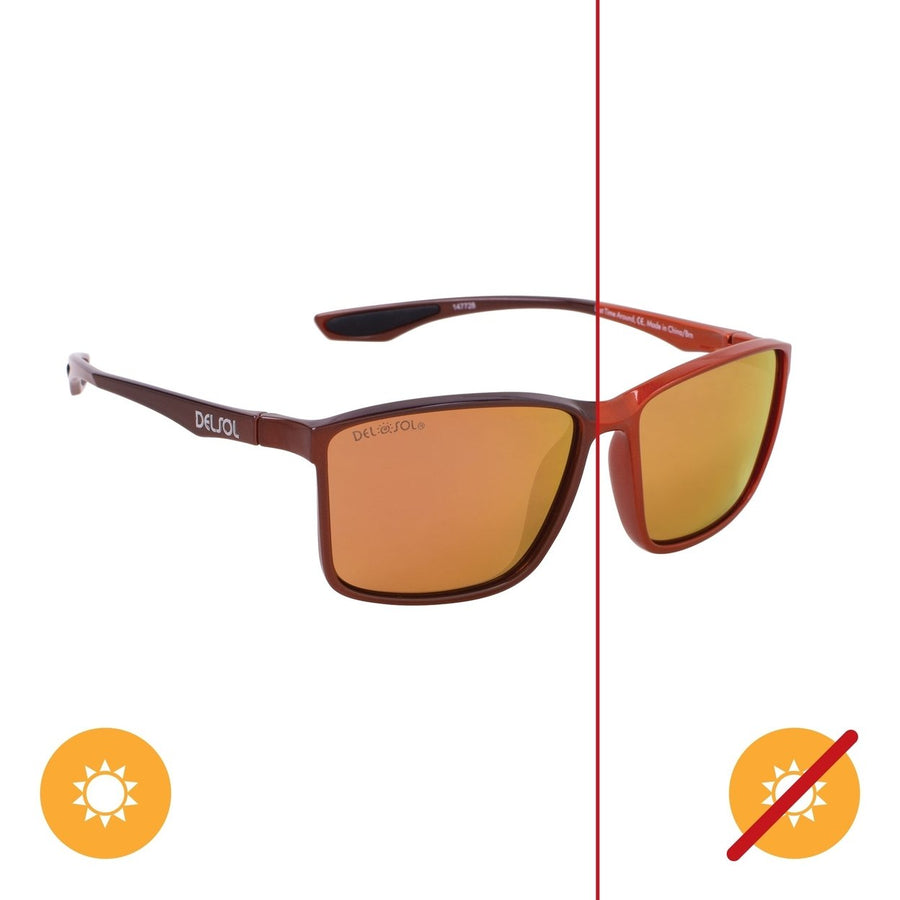 DelSol Solize Last Time Around - Metallic Orange to Brown by DelSol for Unisex - 1 Pc Sunglasses Image 1