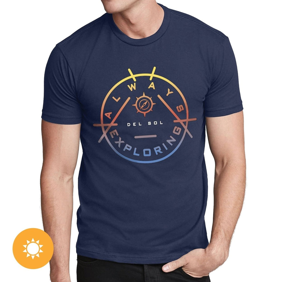 DelSol Men Crew Tee - Always Exploring - Indigo by DelSol for Men - 1 Pc T-Shirt (2XL) Image 1