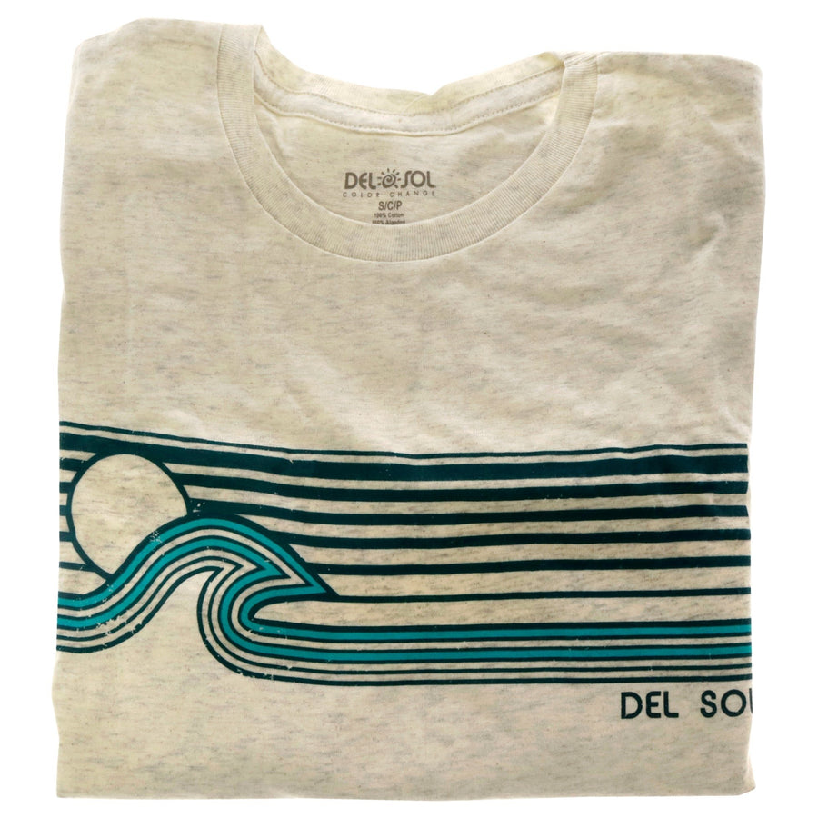 DelSol Men Crew Tee - Sunset Wave - Grey by DelSol for Men - 1 Pc T-Shirt (S) Image 1