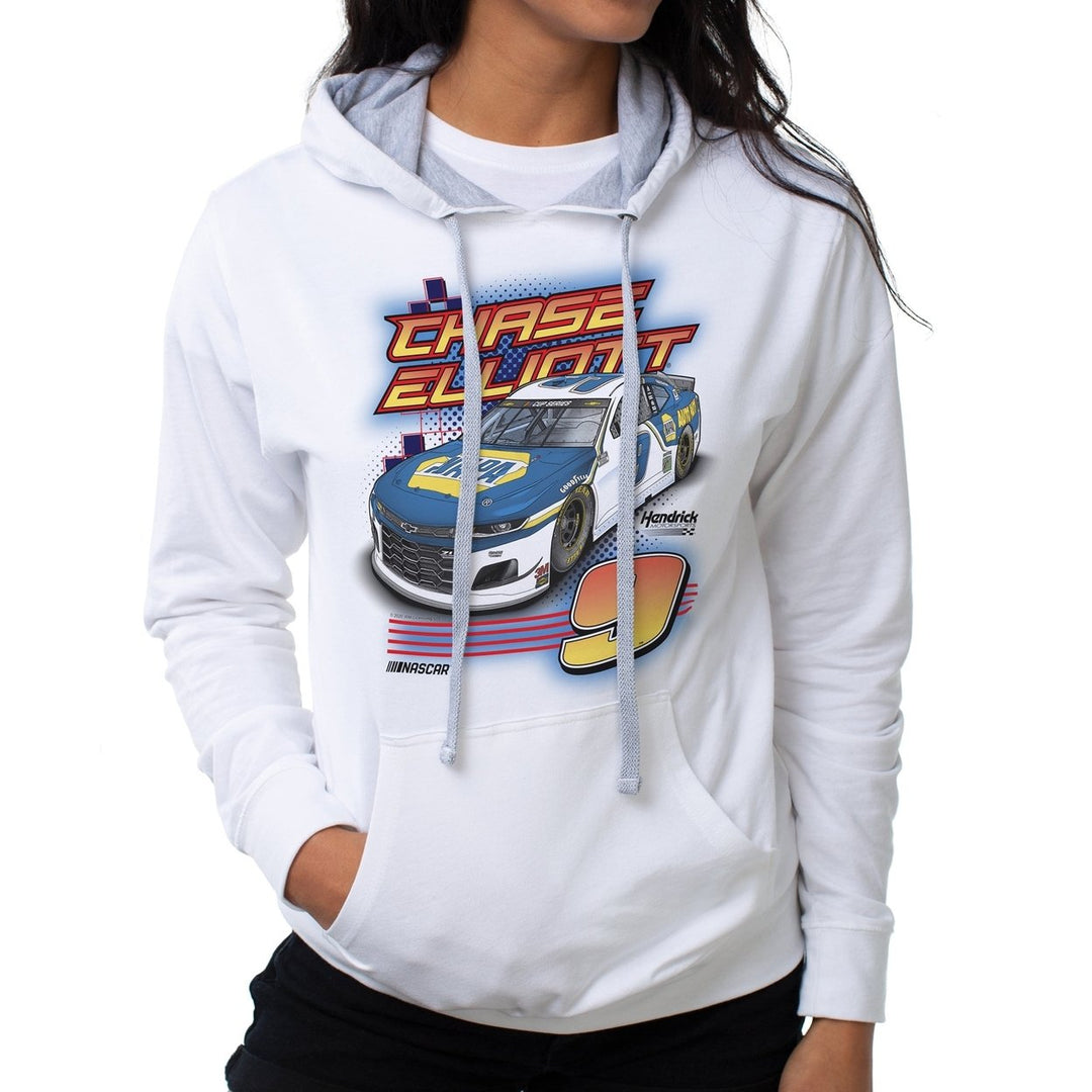 DelSol NASCAR Hooded Sweatshirt - Chase Elliot - 1 White by DelSol for Women - 1 Pc T-Shirt (M) Image 1