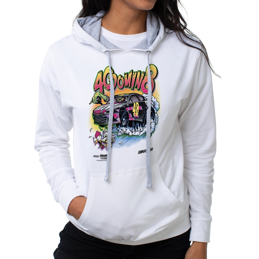 DelSol NASCAR Hooded Sweatshirt - Jimmie Johnson - 3 White by DelSol for Women - 1 Pc T-Shirt (L) Image 1