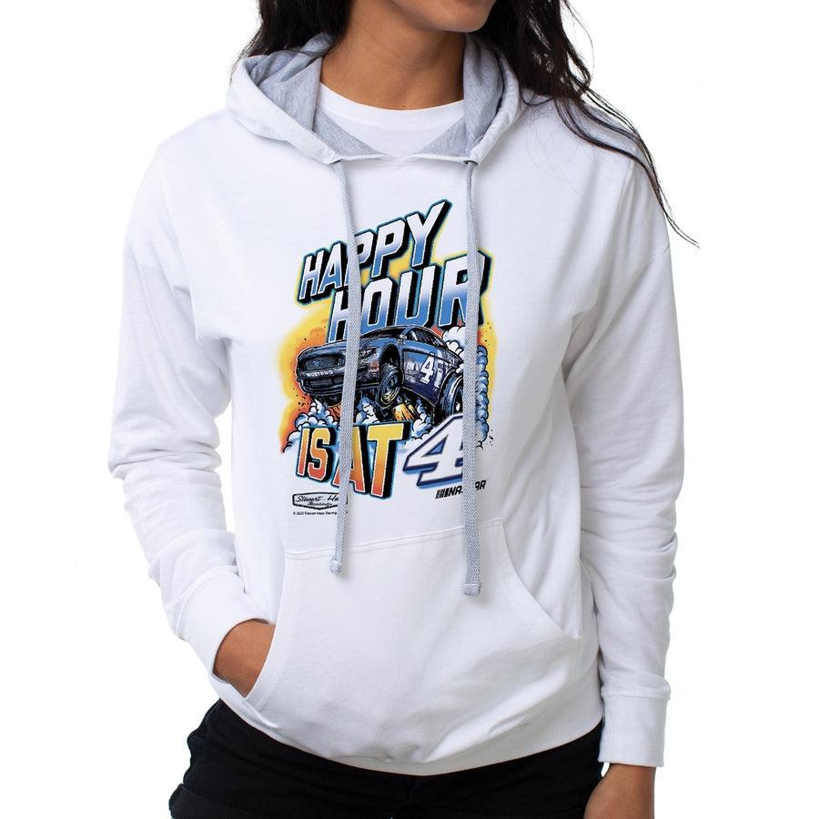 DelSol NASCAR Hooded Sweatshirt - Kevin Harvick - 4 White by DelSol for Women - 1 Pc T-Shirt (L) Image 1