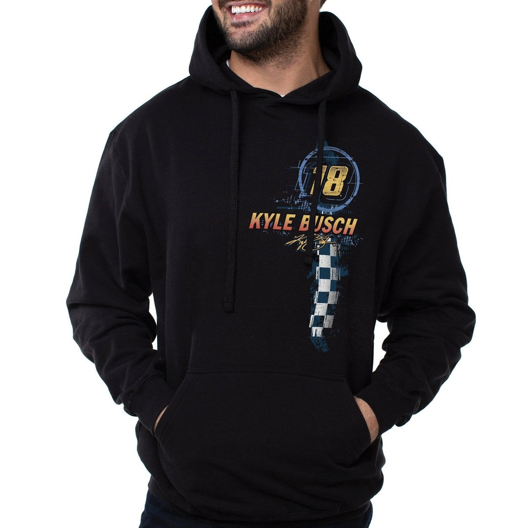 DelSol NASCAR Hooded Sweatshirt - Kyle Busch - 8 Black by DelSol for Men - 1 Pc T-Shirt (L) Image 1