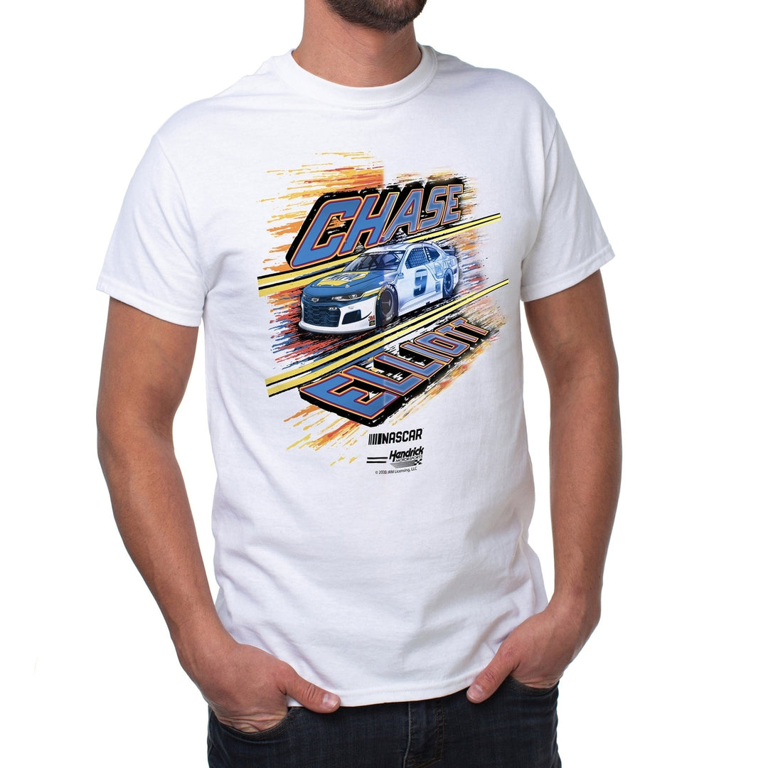 DelSol NASCAR Mens Classic Crew Tee - Chase Elliot - 5 White by DelSol for Men - 1 Pc T-Shirt (S) Image 1