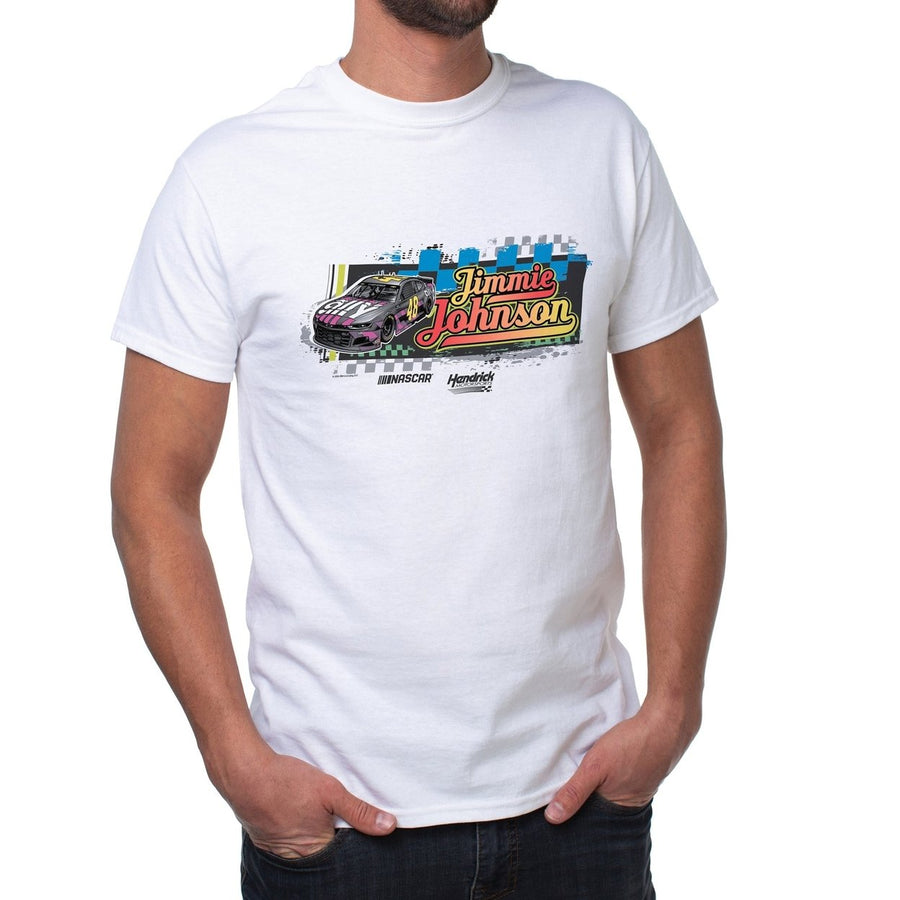 DelSol NASCAR Mens Classic Crew Tee - Jimmie Johnson - 6 White by DelSol for Men - 1 Pc T-Shirt (L) Image 1