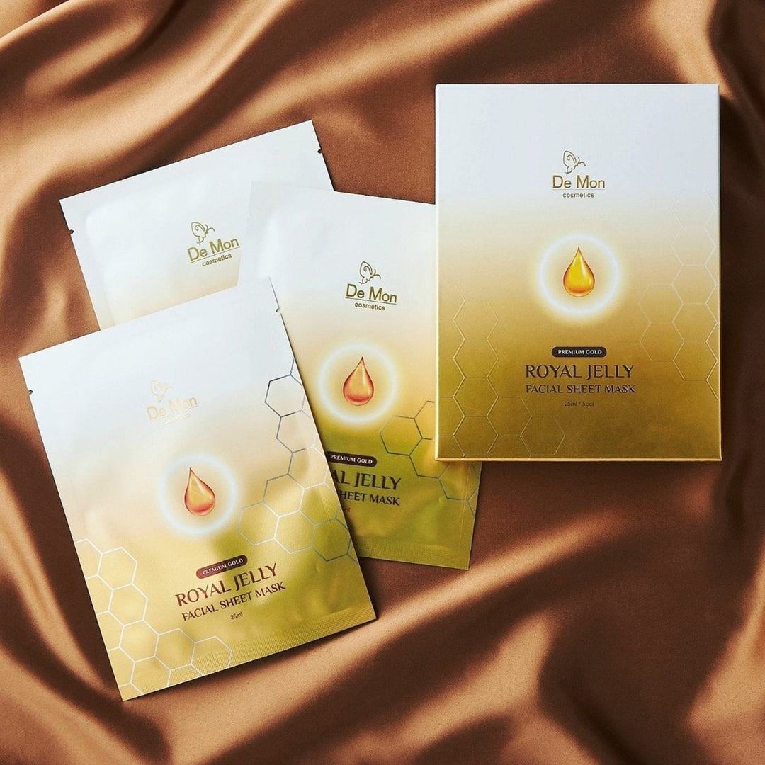 DeMon Gold Royal Jelly Facial Sheet Mask 5x25ml/0.8oz Image 1