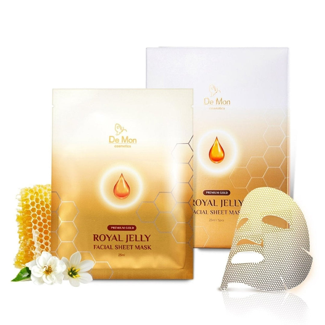 DeMon Gold Royal Jelly Facial Sheet Mask 5x25ml/0.8oz Image 2