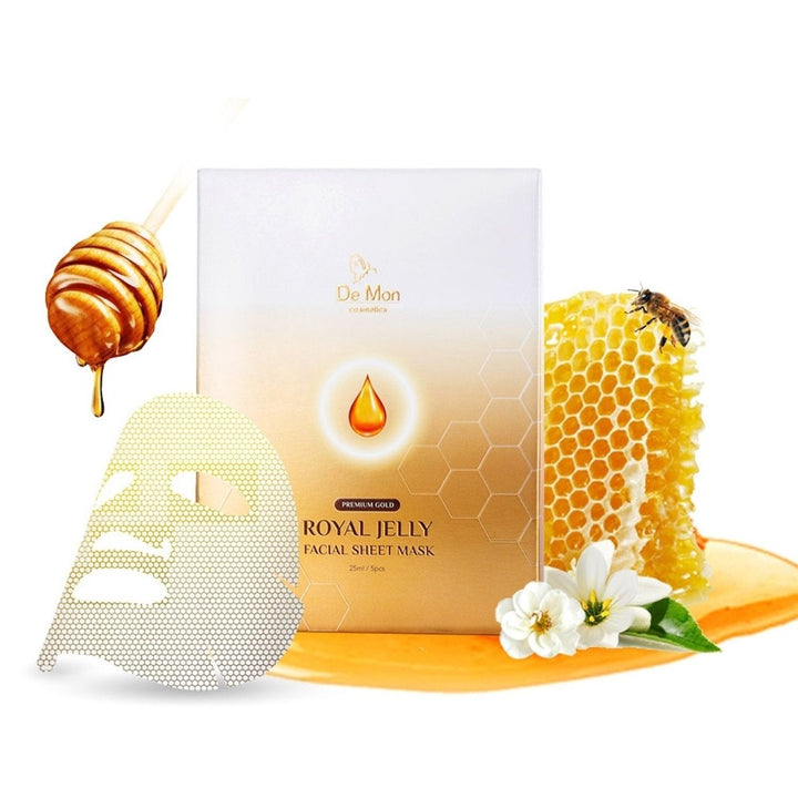 DeMon Gold Royal Jelly Facial Sheet Mask 5x25ml/0.8oz Image 3