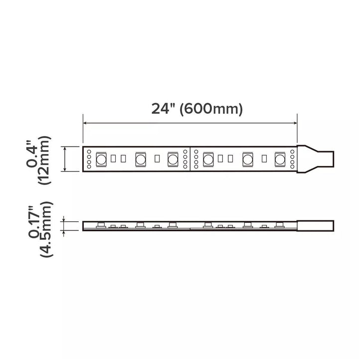 24inch 12V DC LED Strip Lights Neutral White Waterproof IP65 for RV and Home Image 4