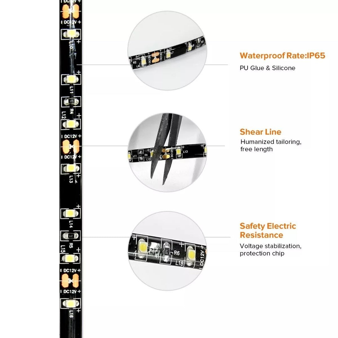 24inch 12V DC LED Strip Lights Neutral White Waterproof IP65 for RV and Home Image 7