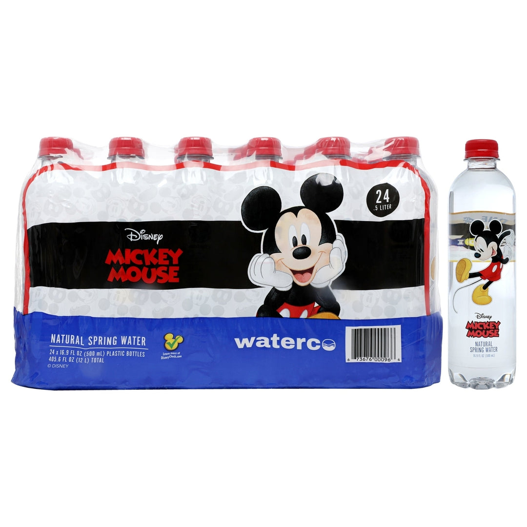 Disney Water Disney Mickey Mouse Pet Water Bottle by Disney Water for Unisex - 24 x 16.9 oz Water Image 1