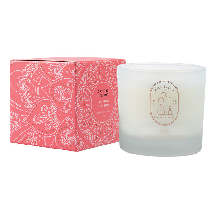 Distillery Fragrance House Soy Candle Crystal Healing (Blood Orange and Goji Berry) 190g Image 1