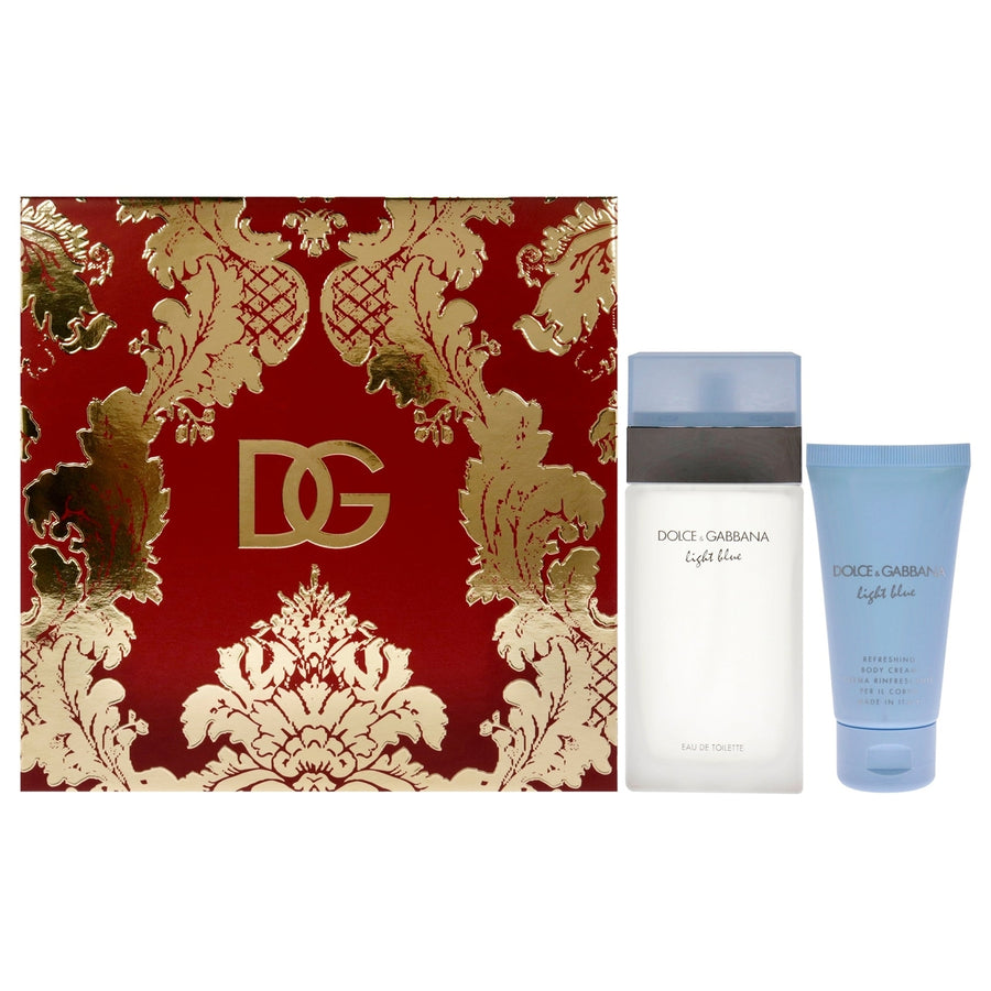 Dolce and Gabbana Light Blue by Dolce and Gabbana for Women - 2 Pc Gift Set 3.3oz EDT Spray 1.7oz Body Cream Image 1