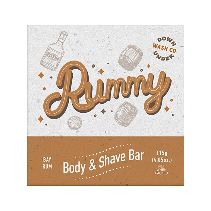 Downunder Wash Co . Rummy Body and Shave Bar Bay Rum 115g Image 1