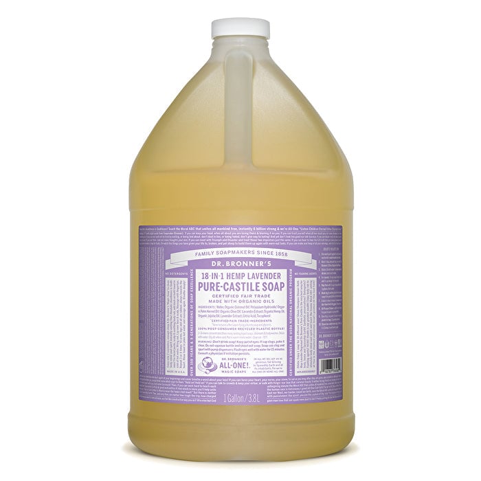 Dr. Bronners Pure-Castile Soap Liquid (Hemp 18-in-1) Lavender 3780ml Image 1