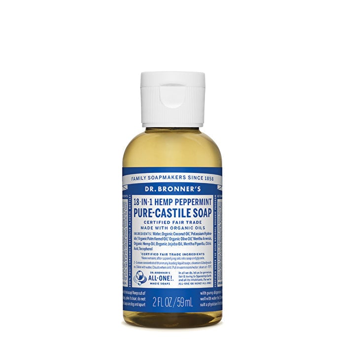 Dr. Bronners Pure-Castile Soap Liquid (Hemp 18-in-1) Peppermint 59ml Image 1