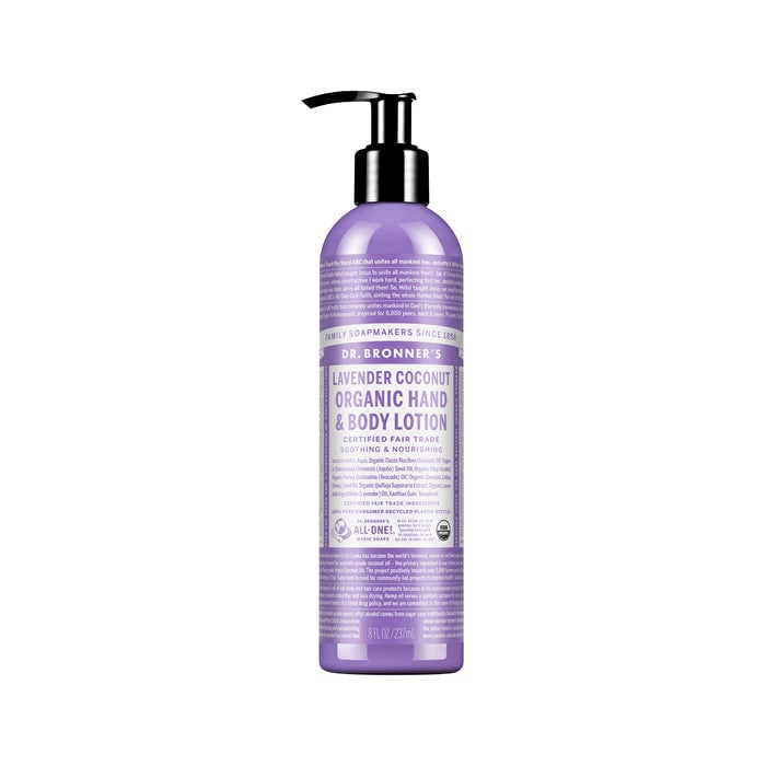 Dr. Bronners Organic Hand and Body Lotion Lavender Coconut 237ml Image 1