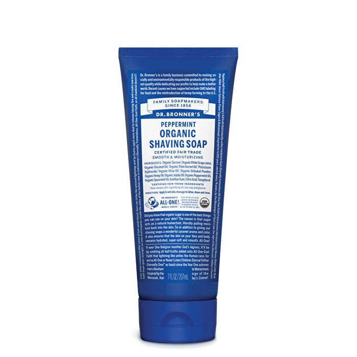 Dr. Bronners Organic Shaving Soap Peppermint 207ml Image 1