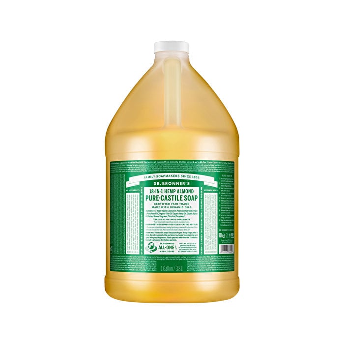 Dr. Bronners Pure-Castile Soap Liquid (Hemp 18-in-1) Almond 3780ml Image 1