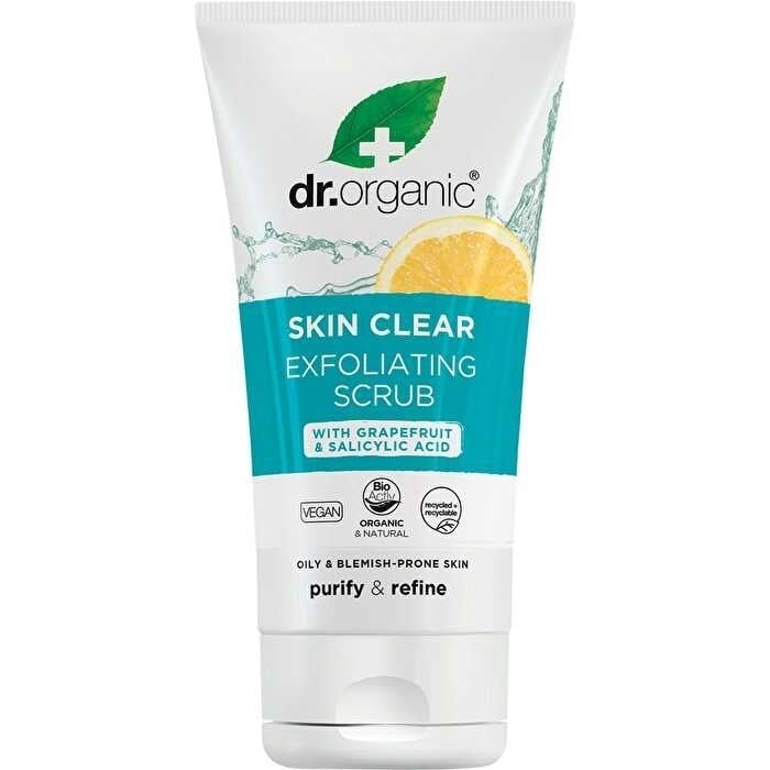 Dr Organic Exfoliating Face Scrub Skin Clear Organic Tea Tree 150ml Image 1