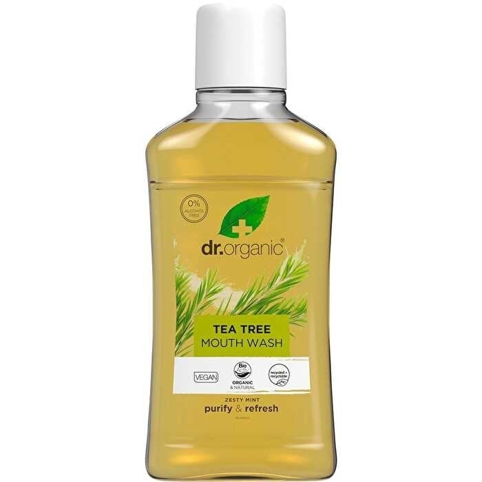 Dr Organic Mouthwash Tea Tree 500ml Image 1