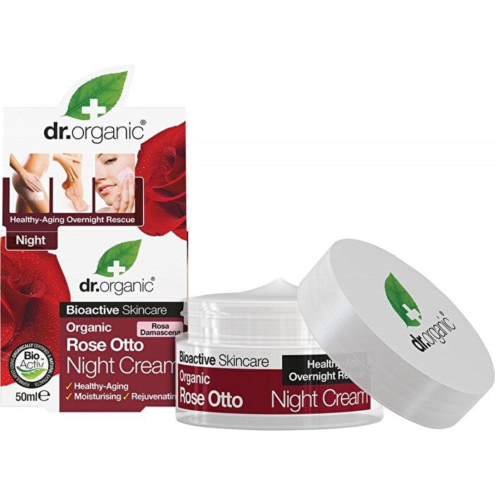 Dr Organic Night Cream Organic Rose Otto 50ml Image 1