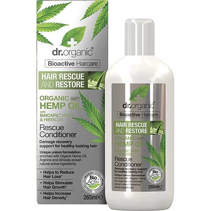 Dr Organic Rescue and Restore Conditioner Organic Hemp Oil 265ml Image 1