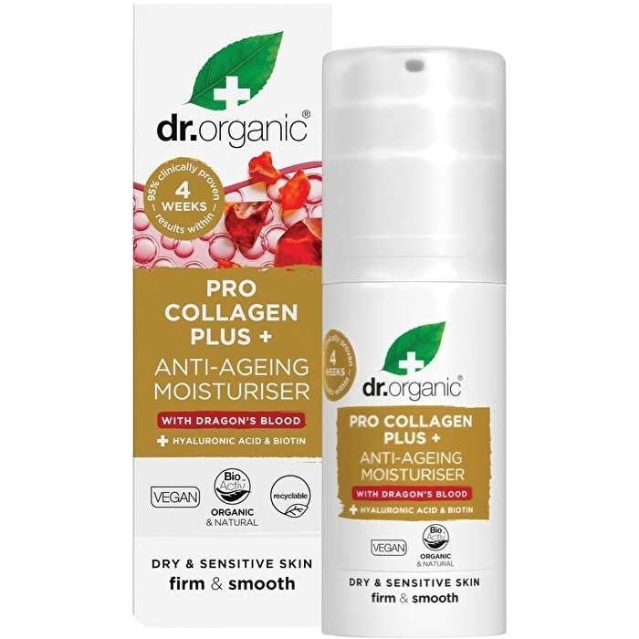 Dr Organic Pro Collagen+ Anti Ageing Moisturiser Dragon Blood 50ml Image 1