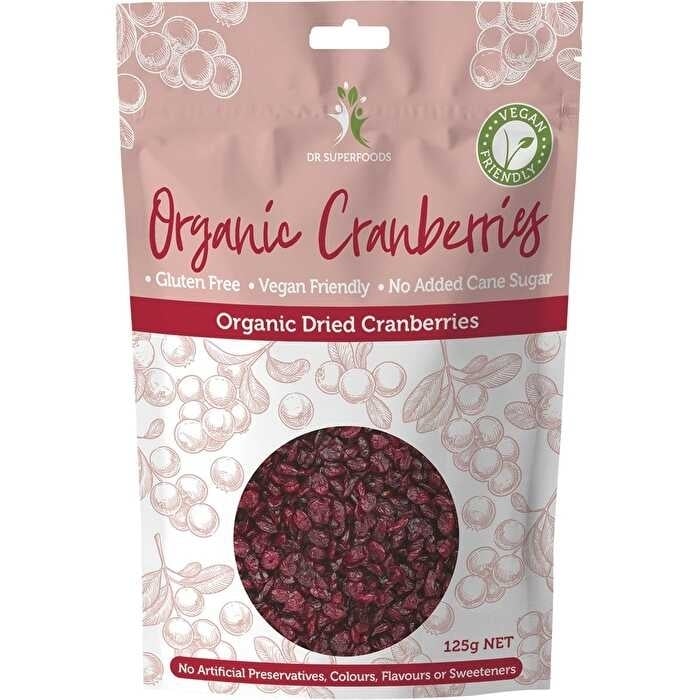 Dr Superfoods Dried Cranberries Organic 125g Image 1