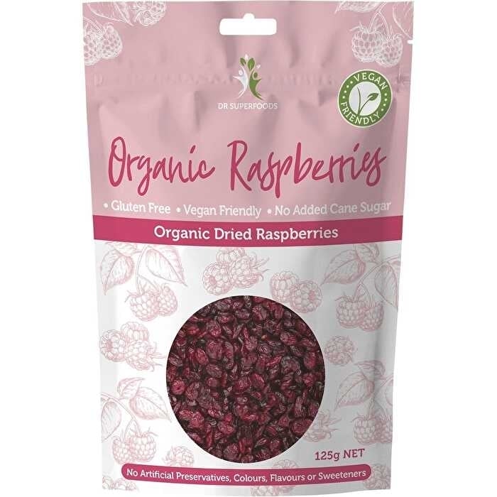 Dr Superfoods Dried Raspberries Organic 125g Image 1