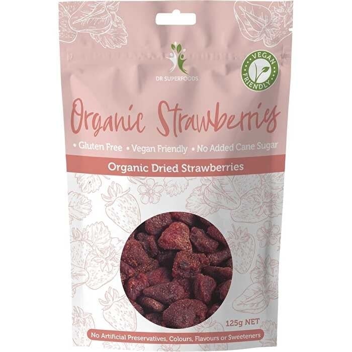 Dr Superfoods Dried Strawberries Organic 125g Image 1