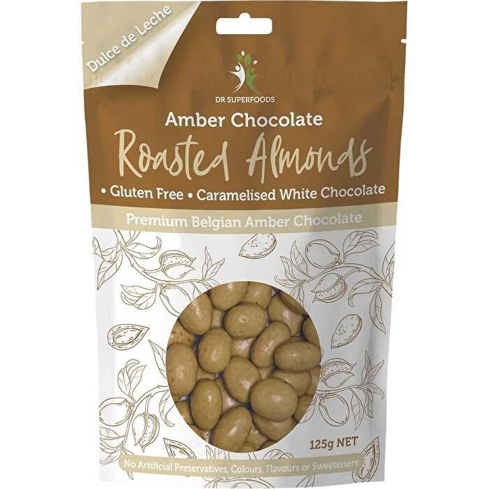 Dr Superfoods Roasted Almonds Amber Chocolate 125g Image 1