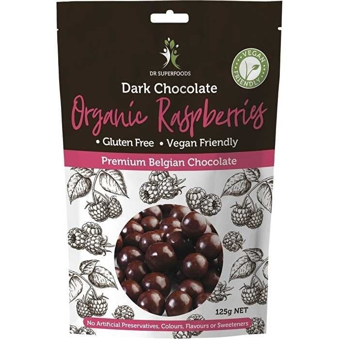 Dr Superfoods Raspberries Organic Dark Chocolate 125g Image 1