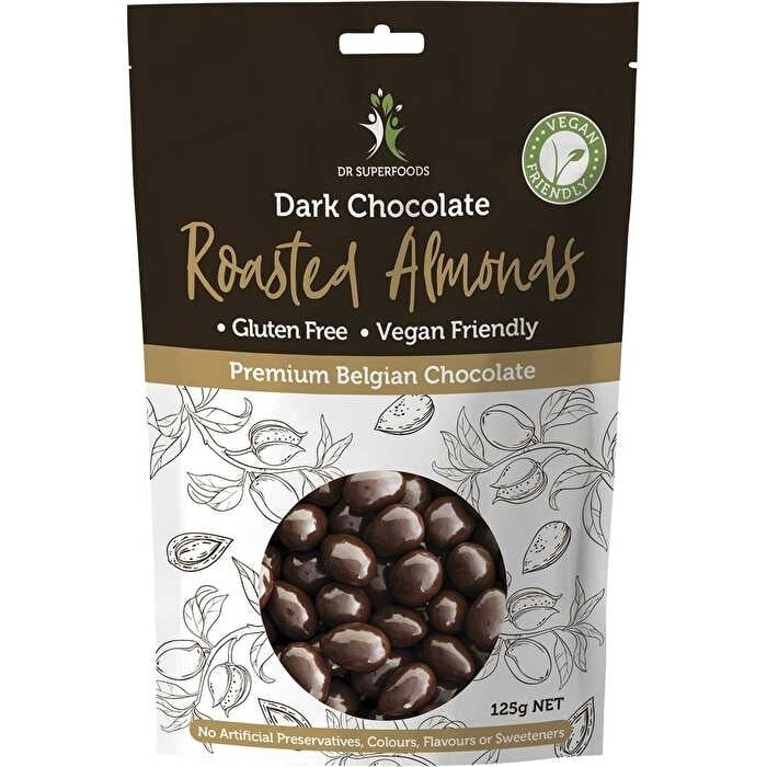 Dr Superfoods Roasted Almonds Dark Chocolate 125g Image 1