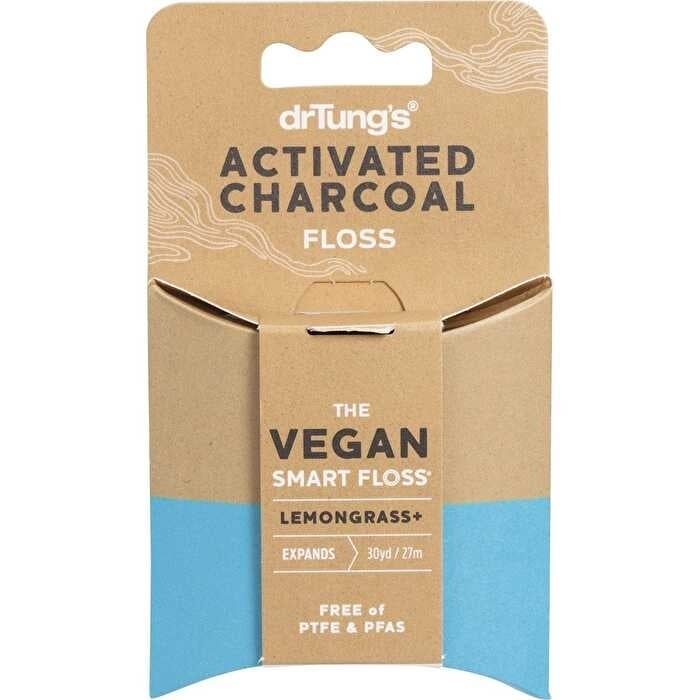 Dr Tungs Smart Vegan Dental Floss Charcoal Lemongrass 27m Image 1